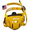 Riddell SpeedFlex Hard Cup Cam-Loc Chinstrap + US Flag Helmet Decal (Medium, GB Gold/Bright Yellow) - Green Gridiron view 1