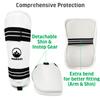 Martial Arts Taekwondo Sparring Gear Equipment Set Headgear Shin Instep Arm Chest Mouthguard Bag (Blue) view 3