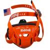 Riddell SpeedFlex Hard Cup Cam-Loc Chinstrap + US Flag Helmet Decal (Medium, Orange) - Green Gridiron view 1