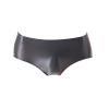 Rswnyirn Men's Glossy Underwear Solid Color Low Rise Gay Sissy Thong Panties Male Swimming Briefs Dark Grey Medium view 1