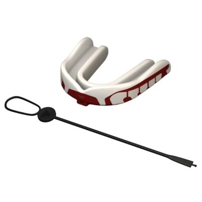 Velocity Champion Adult Mouthguard, 1 Pack, Red & White - for Ages 18 and Up - Ideal for Lacrosse, Football, Hockey, Basketball, Soccer, Boxing, Martial Arts, Field Hockey, and More