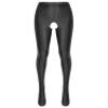 Rswnyirn Women's Glossy Hollow Out Pantyhose High Waist Oily Shiny Spandex Tights Leggings Pants Black XX-Large view 4