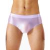 Miutii Men's Glossy Thongs Gay Sissy Panties Satin Glitter Mini Tangas Underwear Bikini Lingerie Purple X-Large view 1