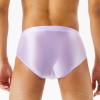Miutii Men's Glossy Thongs Gay Sissy Panties Satin Glitter Mini Tangas Underwear Bikini Lingerie Purple X-Large view 4