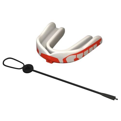 Velocity Champion Adult Mouthguard, 1 Pack, Orange & White - for Ages 18 and Up - Ideal for Lacrosse, Football, Hockey, Basketball, Soccer, Boxing, Martial Arts, Field Hockey, and More