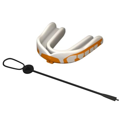 Velocity Champion Adult Mouthguard, 1 Pack, Yellow & White - for Ages 18 and Up - Ideal for Lacrosse, Football, Hockey, Basketball, Soccer, Boxing, Martial Arts, Field Hockey, and More