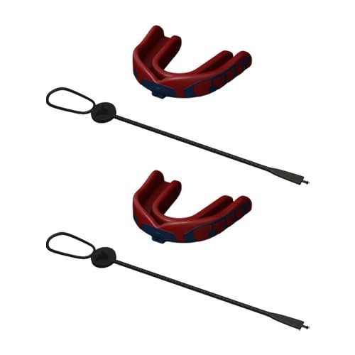 Velocity Champion Junior Mouthguard, 2 Pack, Navy & Red - for Ages 5 to 10 - Ideal for Lacrosse, Football, Hockey, Basketball, Soccer, Boxing, Martial Arts, Field Hockey, and More