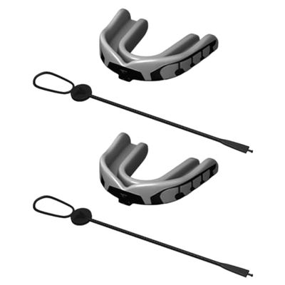 Velocity Champion Youth Mouthguard, 2 Pack, Black & Silver - for Ages 11 to 18 - Ideal for Lacrosse, Football, Hockey, Basketball, Soccer, Boxing, Martial Arts, Field Hockey, and More