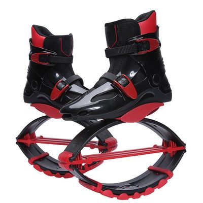 Kangaroo Jumping Shoes, Adjustable Non-Slip Fitness Jump ShoesIndoor/Outdoor Bouncy Jumping Shoes Anti-Gravity Running Boots (Color : Black red, Size : 36-38)