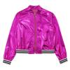 FEESHOW Girls Boys Sequined Metallic Bomber Jacket Zip Up Coat Outerwear for Hip Hop Jazz Sports Diaco Party Wear Rose 8 Years view 4