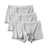 Men's Athletic Solid Color Traceless Trunks Modal Breathable Underwear Classic Hip U Convex Pouch Boxer Brief (Gray 3PC,X-Large) view 1