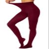 HeyUU Women's 80 Denier Semi Opaque Tights High Waist Soft Solid Color Pantyhose (Burgundy, Large-X-Large) view 2