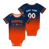 Denver Custom Newborn Clothes,Baby Gradient Short Sleeve Clothes,Personalized Name Number for Fans Newborn & Infants Gifts 3M-2T view 2