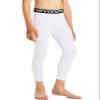DEVOROPA Youth Boys Compression Pants 3/4 Length Sports Tights Leggings Soccer Basketball Base Layer 2 Pack Black/White S view 2