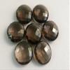 Gems For Jewels Woman's 18mm Smoky Quartz Round Double Side Checker Cut Gems, Smoky Quartz Cabochons, Loose Smoky Quartz Gems For Jewelry, Smoky Quartz 2 Pieces view 2