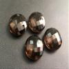 Gems For Jewels Woman's 18mm Smoky Quartz Round Double Side Checker Cut Gems, Smoky Quartz Cabochons, Loose Smoky Quartz Gems For Jewelry, Smoky Quartz 2 Pieces view 3