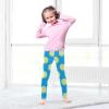 Aflyko Girls' Leggings Green Blue Polka Dot Kids Athletic Pants Dance Tights Yoga Ballet Running Workout Everyday Wear 5T view 2