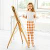 Aflyko Girls' Leggings Gingham Plaid Cute Orange Big Kids Athletic Pants Dance Tights Yoga Ballet Comfortable Soft Everyday Wear 9-10T view 4