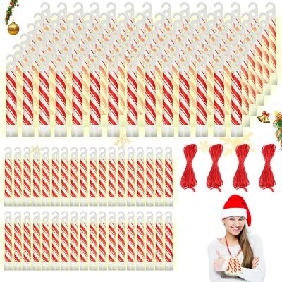 Wettarn 120 Pcs 4" Christmas Glow Sticks Light up Sticks Bright Candy Cane Light Stick Bulk Christmas Adults Camping Hiking Activities Blackout Storm Emergency(Red White)
