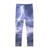 Aflyko Girls' Leggings Thunder Lightning Dark Sky Big Kids Athletic Pants Dance Tights Yoga Ballet Comfortable Soft Everyday Wear 9-10T view 1
