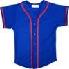 DIGITMON Kids Baseball Jersey Button Down Premium Hip Hop T Shirts Uniform ROYALRED 3-Month Infants view 3