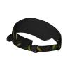 Black Green and Gold Geometric Outdoor Adult Sports Sun Visor Hats Polyester Twill Adjustable Sun Caps for Men Women view 3
