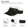 Black Green and Gold Geometric Outdoor Adult Sports Sun Visor Hats Polyester Twill Adjustable Sun Caps for Men Women view 4