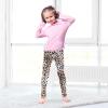 Aflyko Girls' Leggings Brown Wildlife Leopard Art Big Kids Athletic Pants Dance Tights Yoga Ballet Comfortable Soft Everyday Wear 7-8T view 2