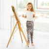 Aflyko Girls' Leggings Brown Wildlife Leopard Art Big Kids Athletic Pants Dance Tights Yoga Ballet Comfortable Soft Everyday Wear 7-8T view 4
