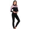 3MM Neoprene Wetsuit Women's One Piece Long Sleeve Swimming Suit Sun Protection Warm Surfing Suit Water Sports Diving Suit,Pink,XL view 2