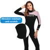3MM Neoprene Wetsuit Women's One Piece Long Sleeve Swimming Suit Sun Protection Warm Surfing Suit Water Sports Diving Suit,Pink,XL view 4