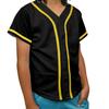 DIGITMON Kids Baseball Jersey Button Down Premium Hip Hop T Shirts Uniform BLACKYELLOW 3-Month Infants view 1