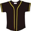 DIGITMON Kids Baseball Jersey Button Down Premium Hip Hop T Shirts Uniform BROWNYELLOW 3-Month Infants view 2