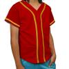 DIGITMON Kids Baseball Jersey Button Down Premium Hip Hop T Shirts Uniform REDGOLD 3-Month Infants view 1