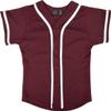 DIGITMON Kids Baseball Jersey Button Down Premium Hip Hop T Shirts Uniform BURGUNDYWHITE 9-Month Infants view 3