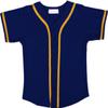 DIGITMON Kids Baseball Jersey Button Down Premium Hip Hop T Shirts Uniform NAVYGOLD 3-Month Infants view 2