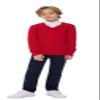 SMINLING Pinker Boys Sweater Pullover School Uniform V-Neck Soft Cotton Clothing(Red,5-6 Years) view 1