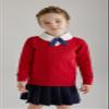 SMINLING Pinker Boys Sweater Pullover School Uniform V-Neck Soft Cotton Clothing(Red,5-6 Years) view 4