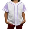 DIGITMON Kids Baseball Jersey Button Down Premium Sleeve Two-Striped T Shirts Uniform WHITELAVENDER 9Mo Infants view 1