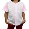 DIGITMON Kids Baseball Jersey Button Down Premium Sleeve Two-Striped T Shirts Uniform WHITEPINK 9Mo Infants view 1