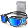 ZIONOR Swim Goggles, G1 MAX Polarized Anti-Fog Swimming Goggles for Men Women Adult, UV Protection Leakproof Easy Adjustable Strap for Indoor Outdoor Swimming (Polarized + Blue) view 1