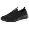 IWIHMIV Men's Running Shoes Lightweight Breathable Walking Shoes Non Slip Mesh Hollowed Out Casual Sports Shoesa4-Black11 view 1