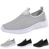 IWIHMIV Men's Running Shoes Lightweight Breathable Walking Shoes Non Slip Mesh Hollowed Out Casual Sports Shoesa4-Black11 view 2