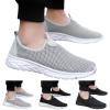 IWIHMIV Men's Running Shoes Lightweight Breathable Walking Shoes Non Slip Mesh Hollowed Out Casual Sports Shoesa4-Black11 view 3
