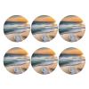 Sunset Over The Waves This Leather Coaster is Suitable for use in Restaurants, Kitchens, Offices, etc. view 2