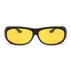 HCHES Night Vision Driver Goggles Yellow Len Sun Glasses Driving Glasses UV Protection Polarized Sunglasses Eyewear,oval yellow,One size view 3