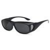 HCHES Night Vision Driver Goggles Yellow Len Sun Glasses Driving Glasses UV Protection Polarized Sunglasses Eyewear,oval black,One size view 1