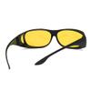 HCHES Night Vision Driver Goggles Yellow Len Sun Glasses Driving Glasses UV Protection Polarized Sunglasses Eyewear,oval black,One size view 4