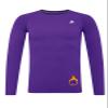 DEVOROPA Youth Boys Compression Thermal Shirt Long Sleeve Kids Fleece Baselayer Soccer Baseball Undershirt Purple S view 1