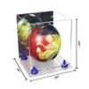 Better Display Cases Acrylic Bowling Ball Display Case with Mirror Case, Dark Blue Risers and Clear Base (B33/A028) view 2